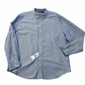 NWT Nautica Blue Cotton Button Down Shirt XL